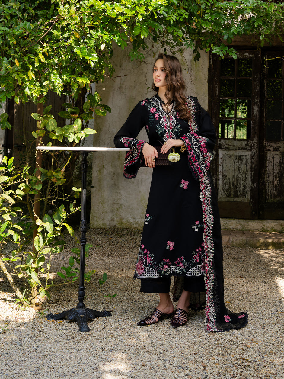 3PC LAWN EMBROIDERED SHIRT WITH KHADDI NET EMBROIDERED DUPATTA AND TROUSER-BIC-4852
