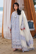 3PC LAWN CHIKANKAARI EMBROIDERED SHIRT WITH KHAADI NET EMBROIDERED DUPATTA AND TROUSER-BIC-4791