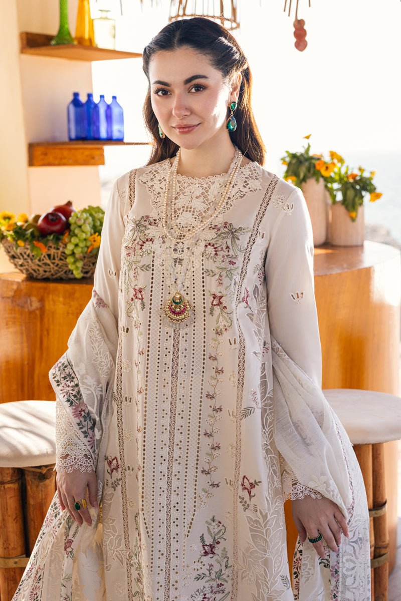 3PC LAWN EMBROIDERED SHIRT WITH CHIFFOON EMBROIDERED PRINT DUPATTA AND EMB TROUSER-BIC-4652