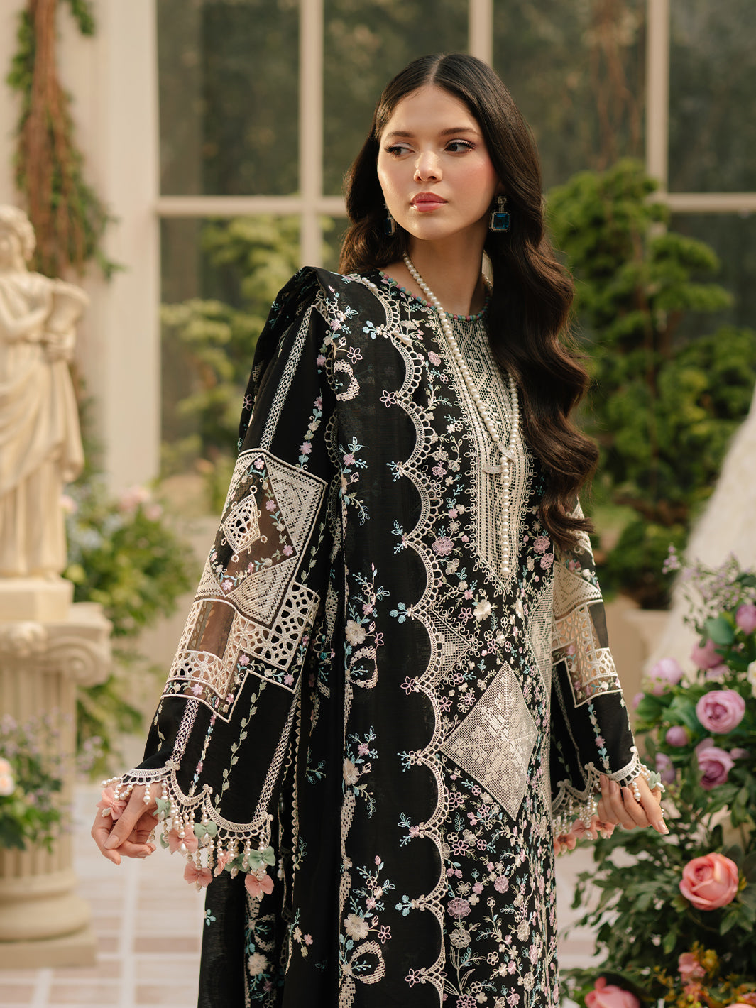 3PC LAWN HEAVY EMBROIDERED SHIRT WITH KHADDI NET EMBROIDERED DUPATTA & LAWN TOUSER-BIC-4725