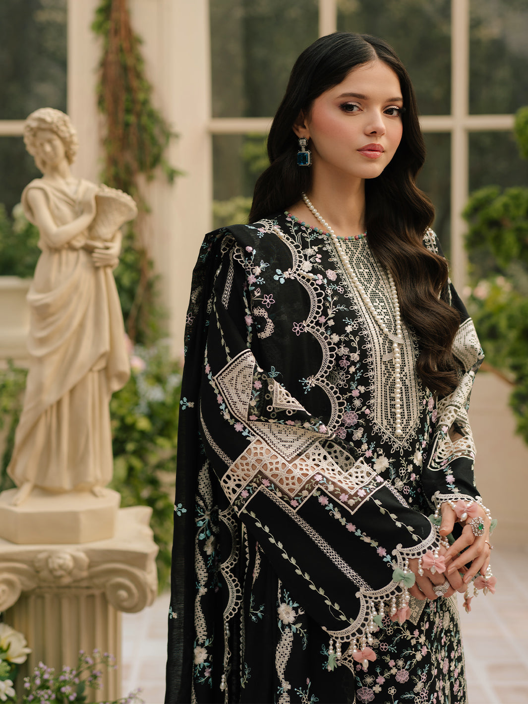 3PC LAWN HEAVY EMBROIDERED SHIRT WITH KHADDI NET EMBROIDERED DUPATTA & LAWN TOUSER-BIC-4725
