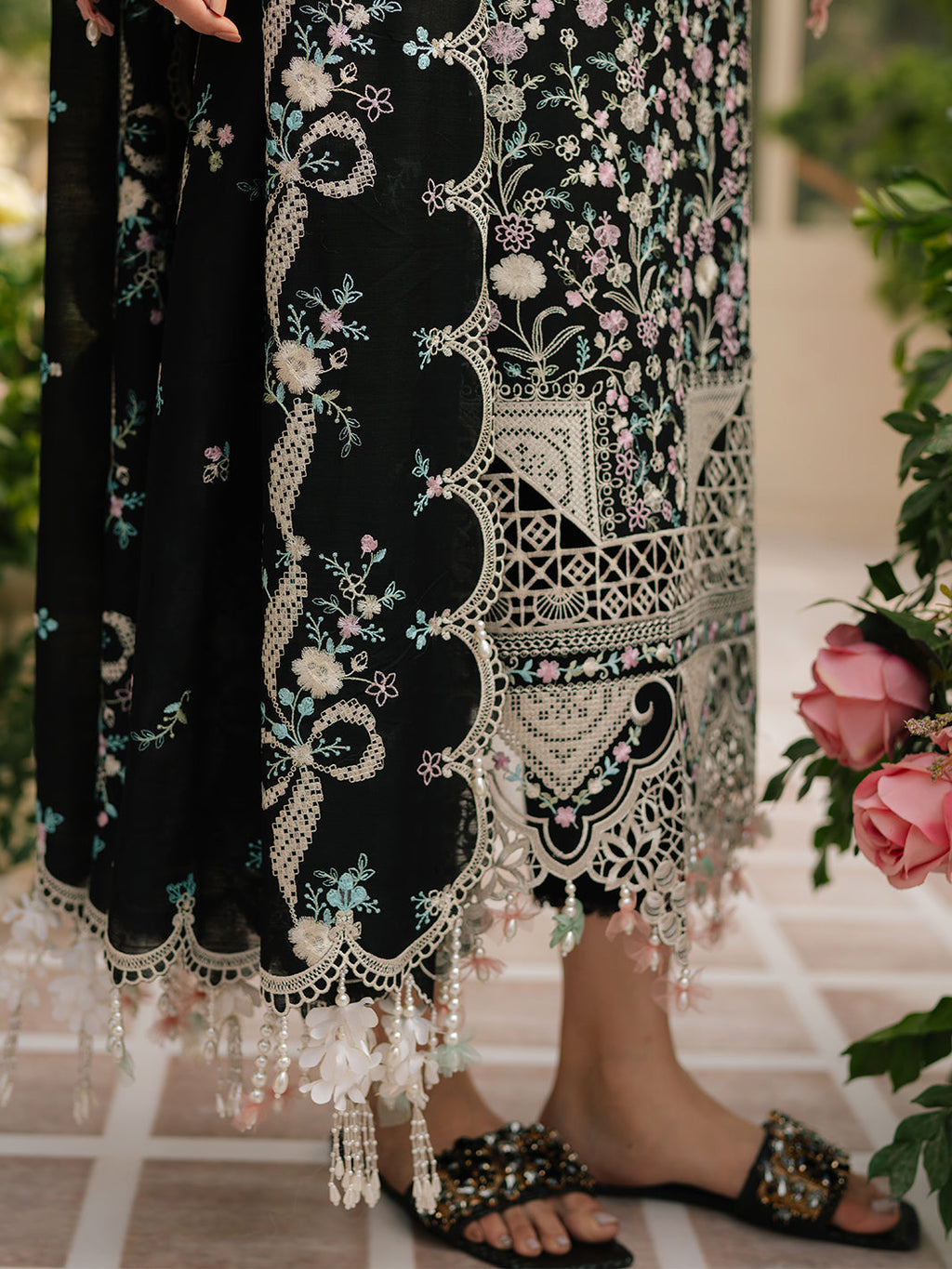 3PC LAWN HEAVY EMBROIDERED SHIRT WITH KHADDI NET EMBROIDERED DUPATTA & LAWN TOUSER-BIC-4725