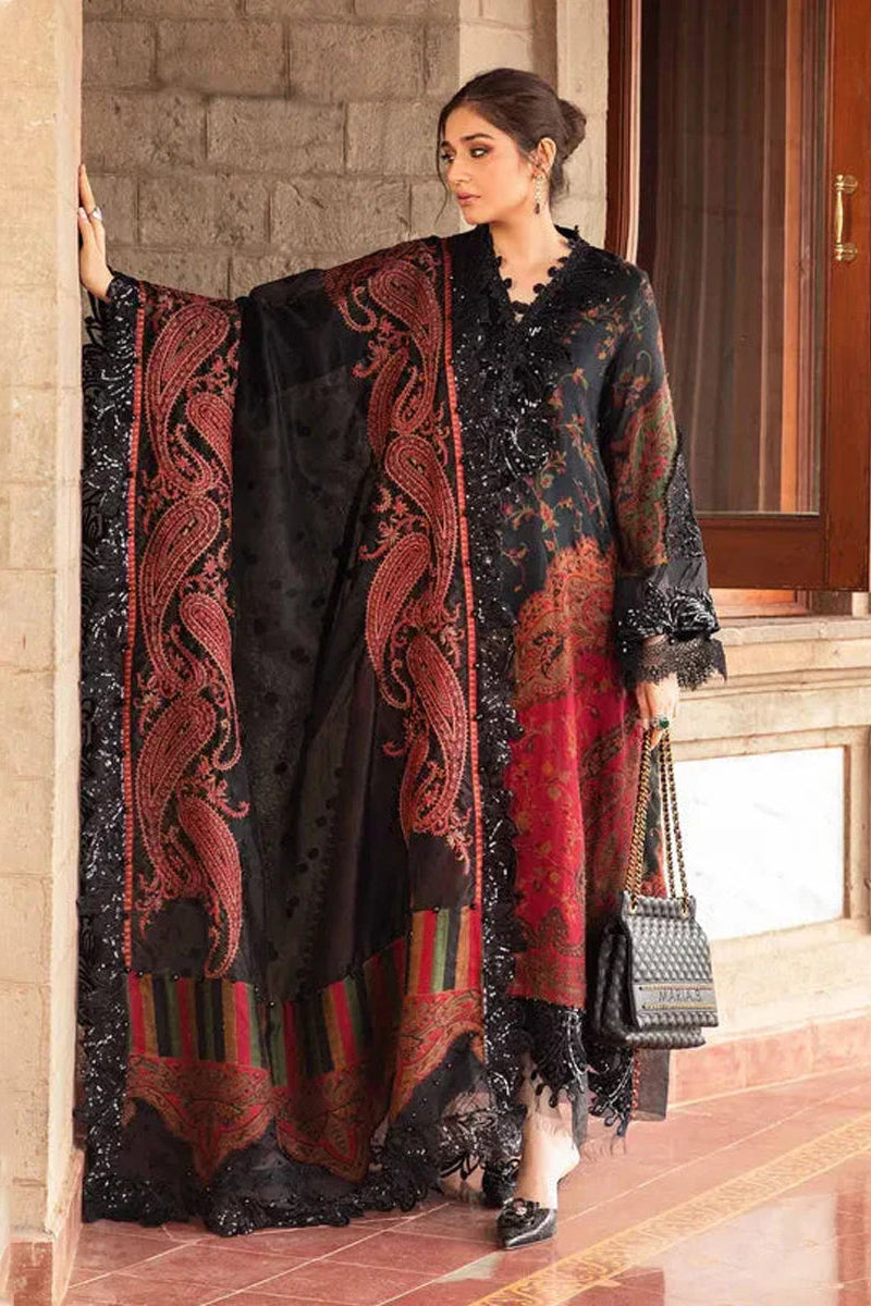 3PC LAWN PRINTED SHIRT WITH Chiffon PRINTED DUAPTTA - D4