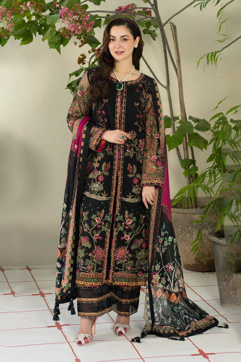 Lawn 3PC Embroidered With Digital Printed Jauqard Dupatta- 5215 FS