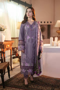 3PC LAWN CHIKAN EMBROIDERED SHIRT WITH CHIFFON PRINTED DUPATTA AND TROUSER-BIC-4516