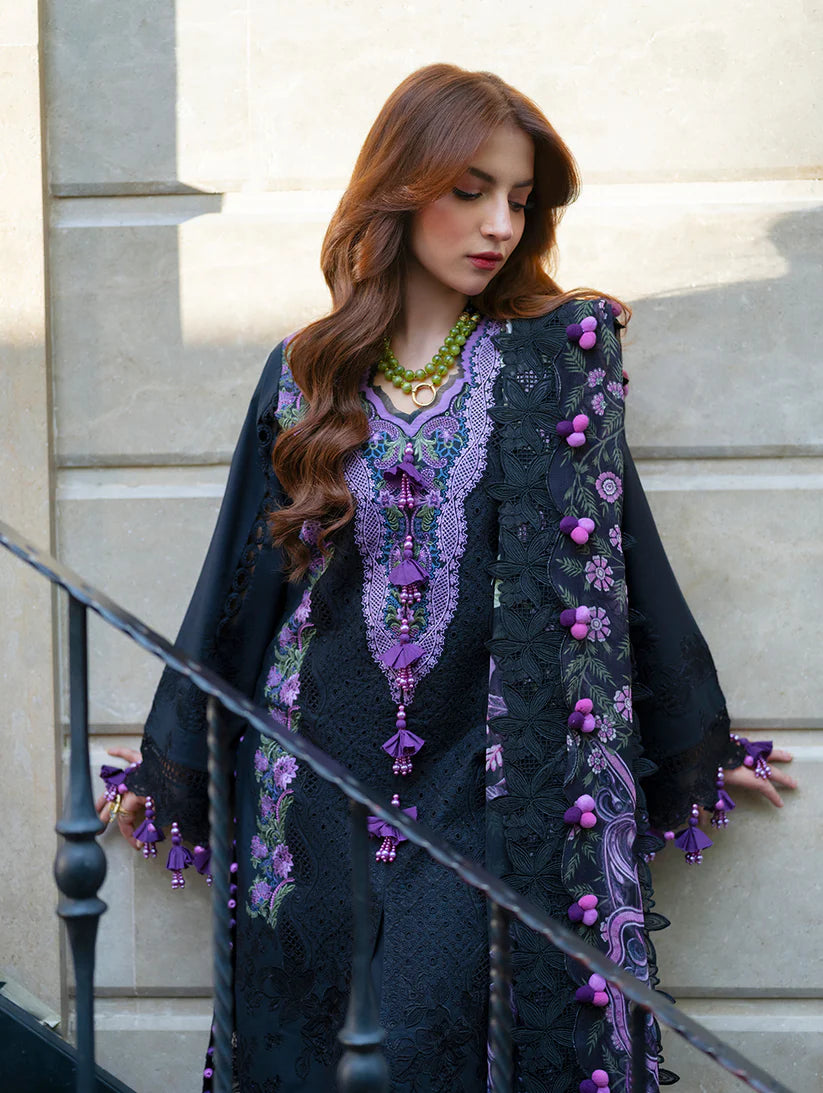 Lawn-3PC Chikankari Embroidered With Digital Printed Jacquard Dupatta-5240 FS
