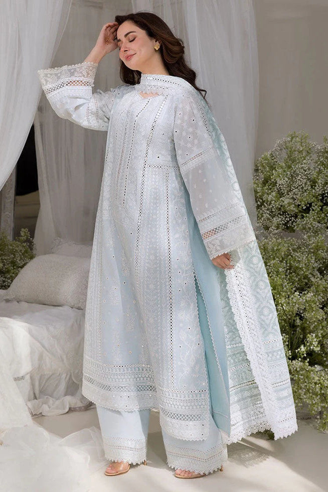 Lawn-3PC Embroidered Shirt with Digital Printed Chiffon Dupatta-4774