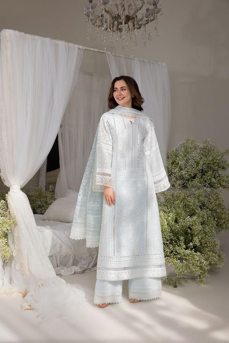Lawn-3PC Embroidered Shirt with Digital Printed Chiffon Dupatta-4774
