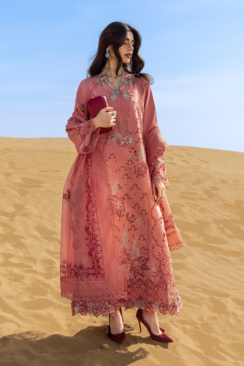 3PC LAWN CHIKANKARI EMBROIDERED SHIRT WITH KHAADI NET EMBROIDERED DUPATTA AND TROUSER -BIC-4775