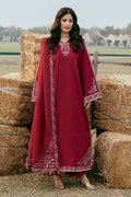 3PC LAWN EMBROIDERED SHIRT WITH ORGANZA EMBROIDERED DUPATTA AND TROUSER-BIC-4818