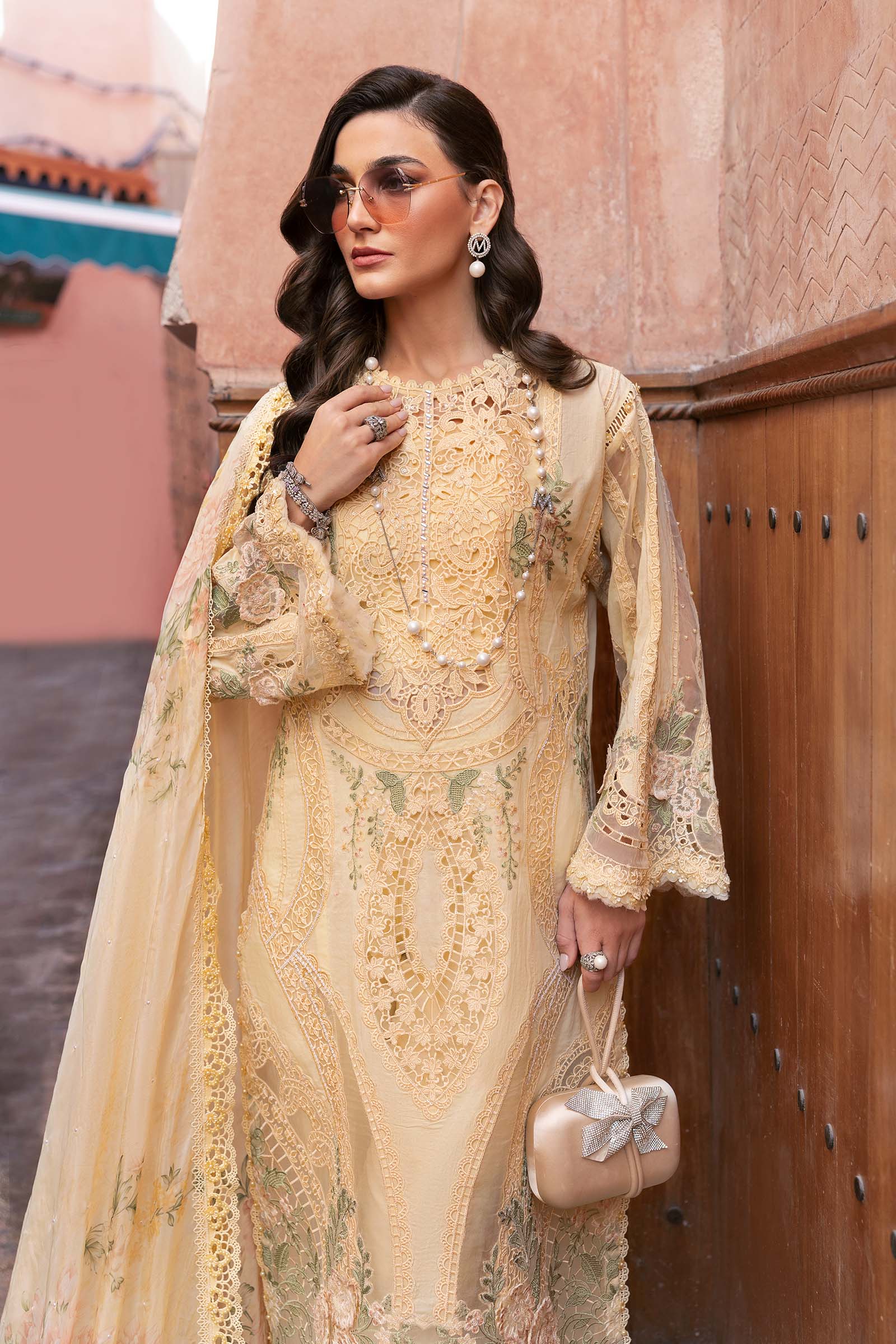 Lawn-3PC Embroidered With Chiffon Digital Printed Dupatta - 5269 FS