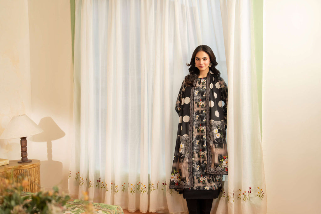 3PC LAWN PRINTED SHIRT WITH LAWN PRINT DUPATTA AND CAMBRIC TROUSER-P-4504