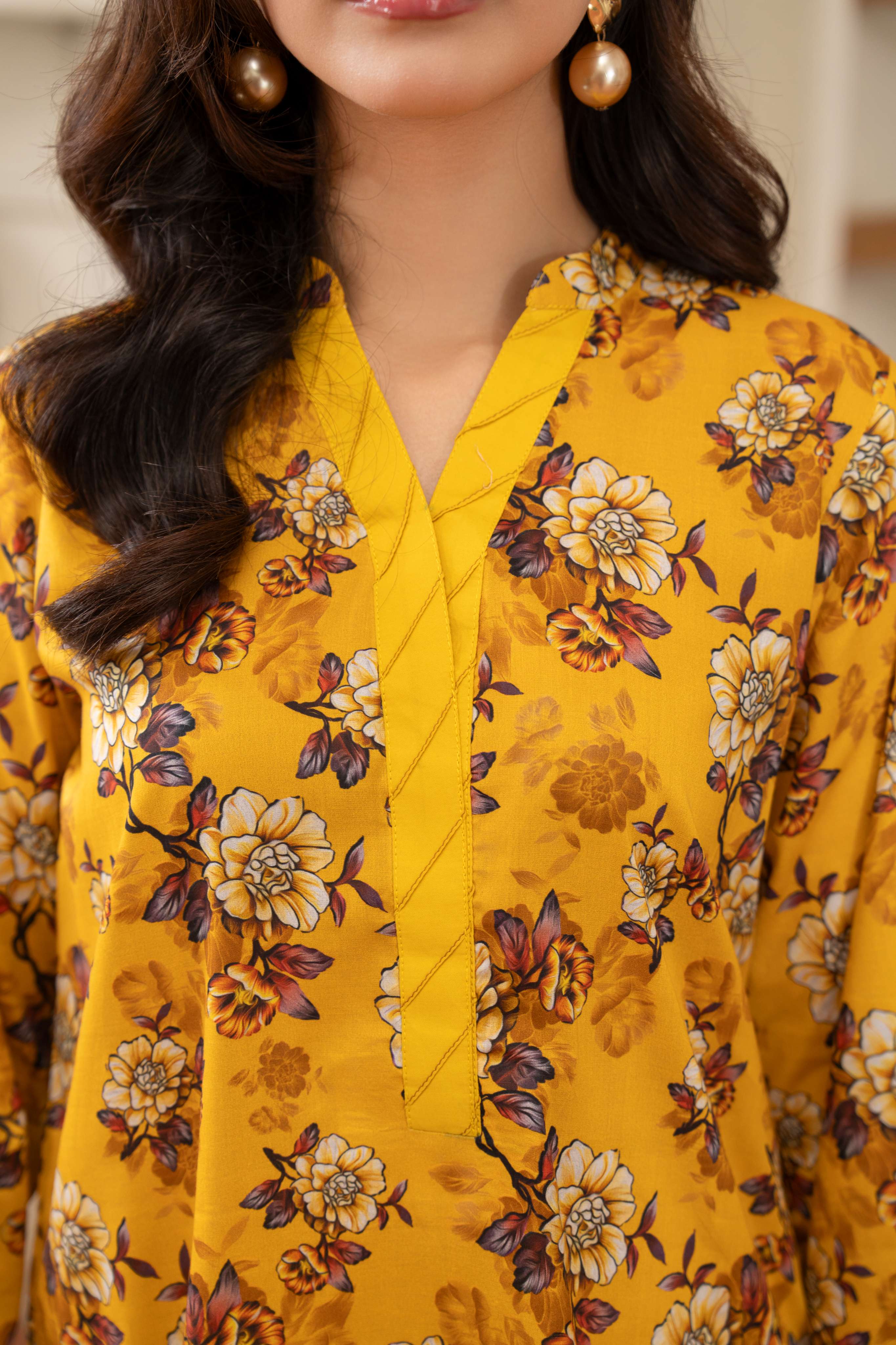 3PC LAWN PRINTED SHIRT WITH LAWN PRINT DUPATTA AND CAMBRIC TROUSER-P-4501