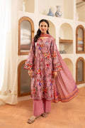 3PC LAWN PRINTED SHIRT WITH LAWN PRINT DUPATTA AND CAMBRIC TROUSER-P-4502