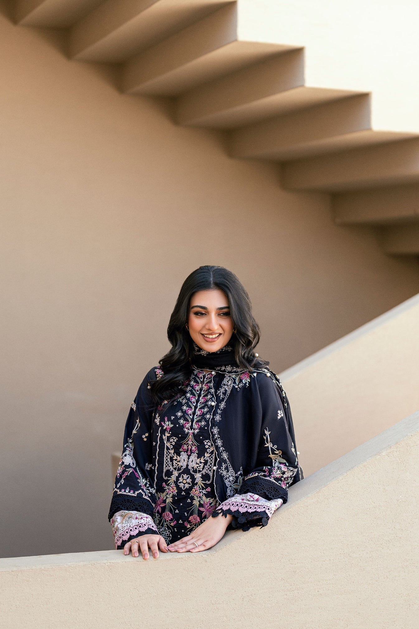 3PC LAWN EMBROIDERED SHIRT WITH KHADDI NET EMBROIDERED DUPATTA & TROUSER-BIC-4826