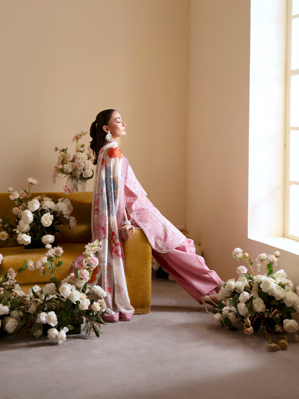 Lawn-3PC Embroidered With Chiffon Digital Printed Dupatta-5224 FS