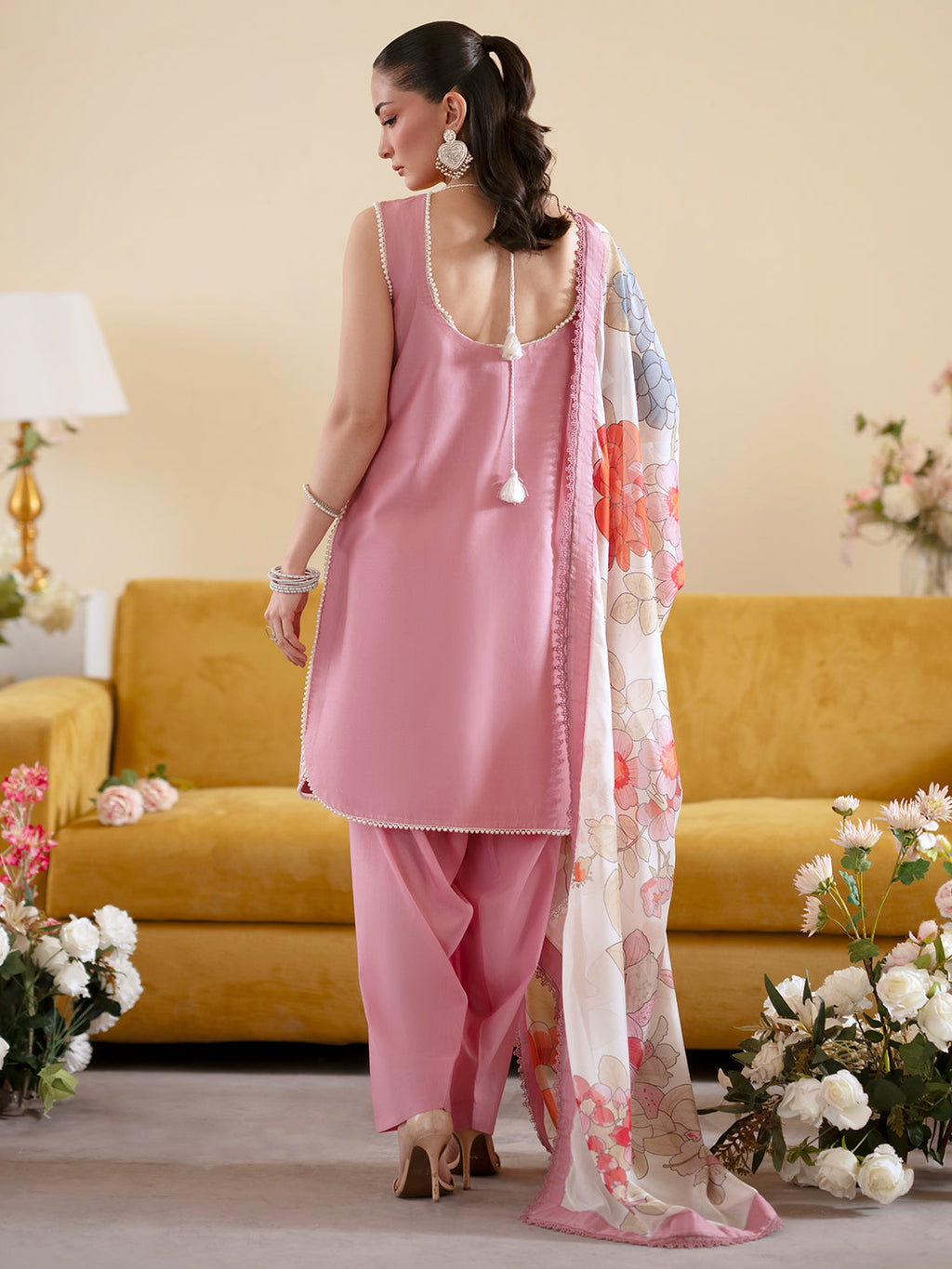 Lawn-3PC Embroidered With Chiffon Digital Printed Dupatta-5224 FS