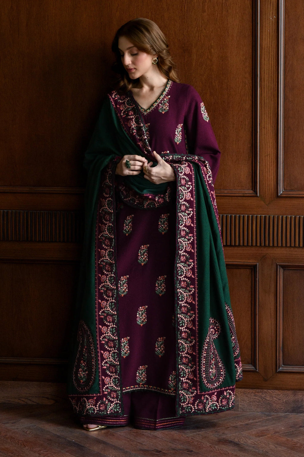 3PC LAWN EMBROIDERED SHIRT WITH LAWN EMBROIDERED DUPATTA AND TROUSER-BIC-4797