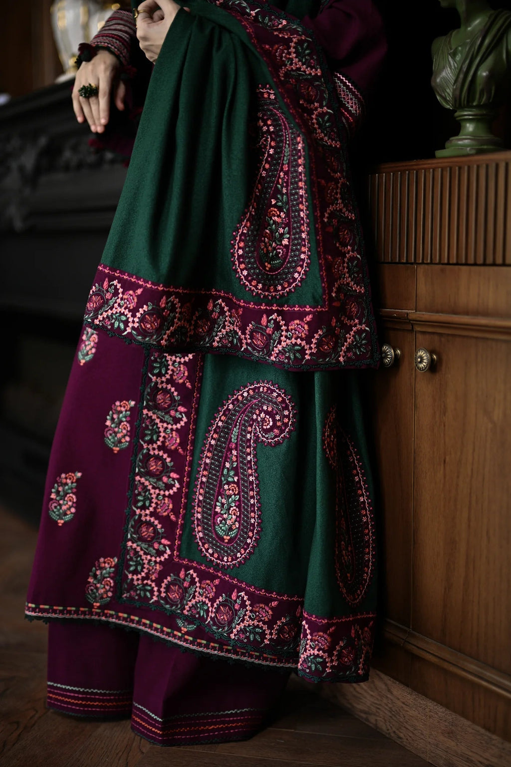 3PC LAWN EMBROIDERED SHIRT WITH LAWN EMBROIDERED DUPATTA AND TROUSER-BIC-4797