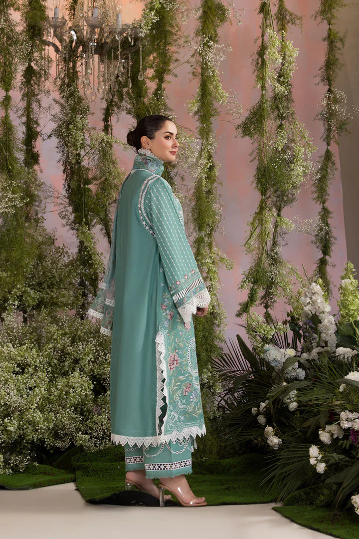 Lawn-3PC Embroidered With Organza Digital Printed Dupatta-5193 FS