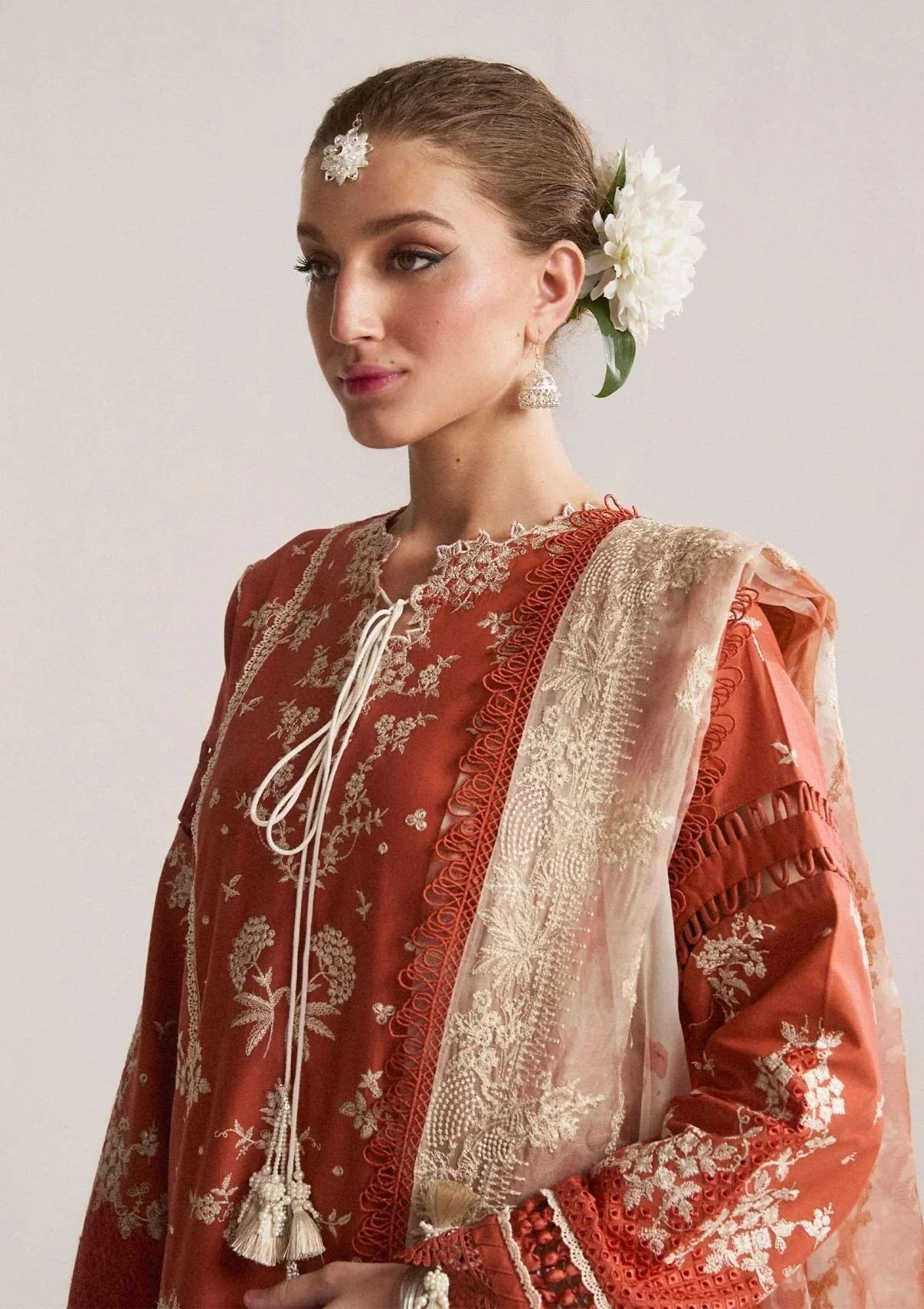 3PC LAWN EMBROIDERED SHIRT WITH digital print chiffon Dupatta AND TROUSER - NK 788 FT