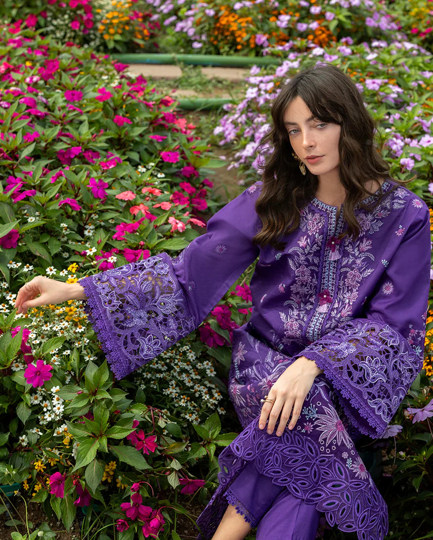 3PC LAWN Embroidered SHIRT WITH Printed Silk DUPATTA AND TROUSER - JN 2770