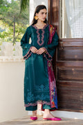 3PC LAWN EMBROIDERED SHIRT WITH CHIFFON PRINT DUPATTA AND EMB TROUSER-BIC-4841