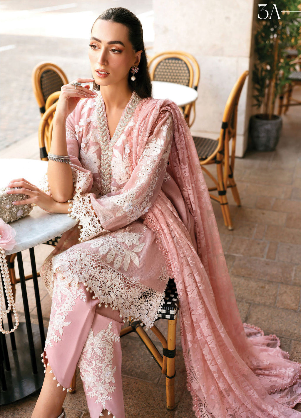 Lawn-3PC Embroidered With Chiffon Digital Printed Dupatta - 5277 FS