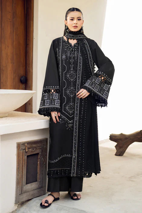 3PC LAWN EMBROIDERED SHIRT WITH Chiffon EMB DUPATTA AND TROUSER - FT 053