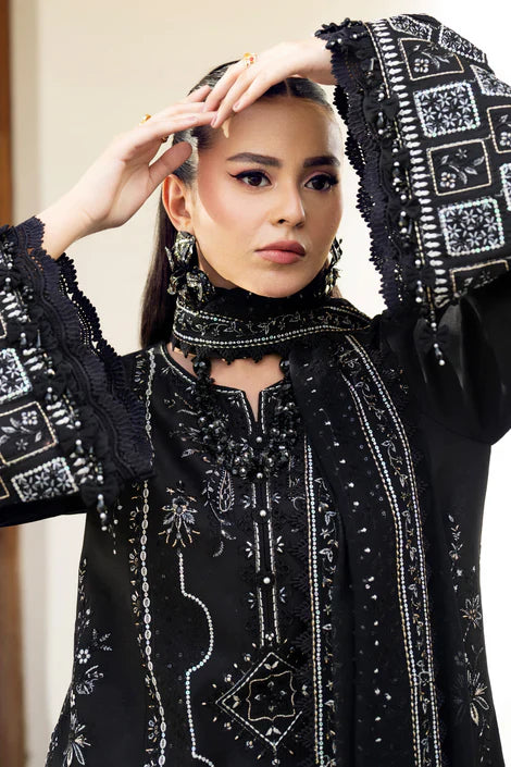 3PC LAWN EMBROIDERED SHIRT WITH Chiffon EMB DUPATTA AND TROUSER - FT 053