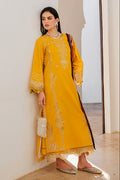 3PC LAWN EMBROIDERED SHIRT WITH CHIFFON PRINT DUPATTA AND EMB TROUSER-BIC-4821