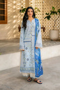 Lawn-3PC Embroidered with Digital Printed Jacquard Dupatta-5200 FS