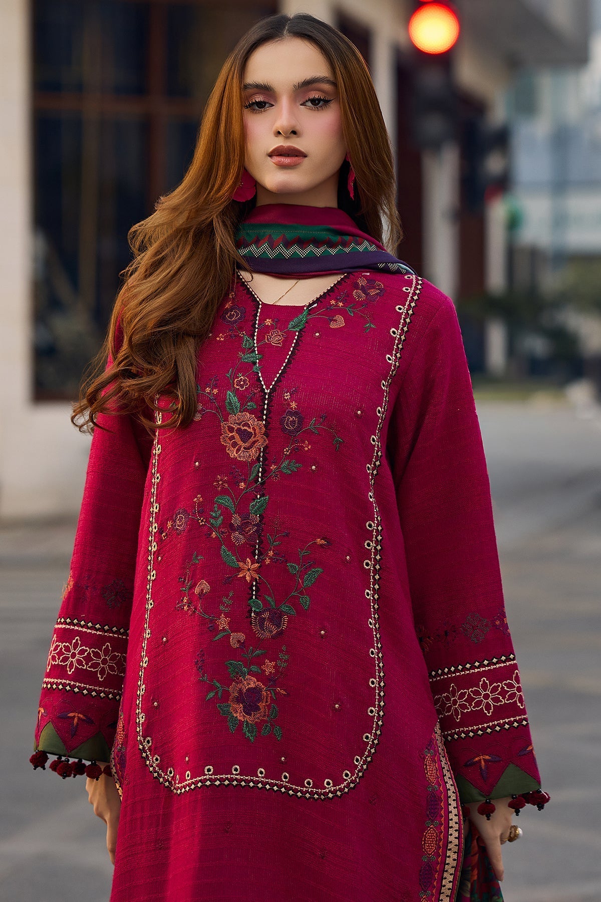 Lawn-3PC Embroidered Shirt with Digital Printed Jacquard Dupatta-4756